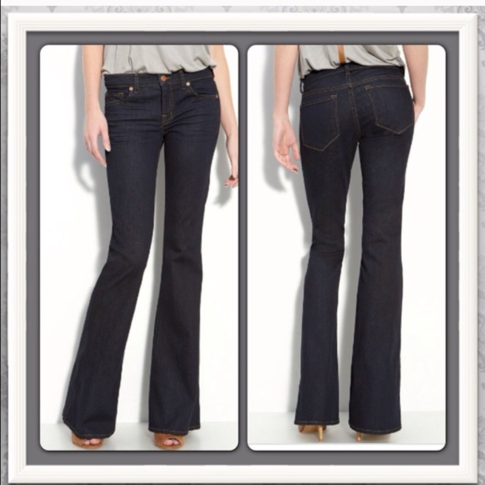 J Brand Dark Blue Flare Jeans